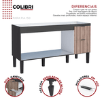 Gabinete Cozinha MDF Colibri Tamarindo Com Preto 150 - COZIMAX