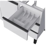 Gabinete Cozinha Aço Netuno Flat Branco Com Preto 120 - COZIMAX