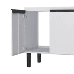 Gabinete Cozinha Aço Netuno Flat Branco Com Preto 120 - COZIMAX