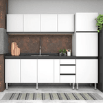 Gabinete Cozinha Aço Gaia Flat Branco 200 - COZIMAX