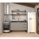 Gabinete Cozinha Aço Júpiter Flat Cinza 150 - COZIMAX
