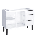 Gabinete Cozinha Aço Júpiter Flat Branco 120 - COZIMAX