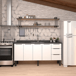 Gabinete Cozinha Aço Júpiter Flat Branco 180 - COZIMAX