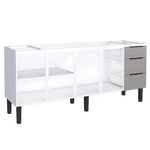 Gabinete Cozinha Aço Júpiter Flat Cinza 200 - COZIMAX