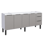 Gabinete Cozinha Aço Júpiter Flat Cinza 200 - COZIMAX