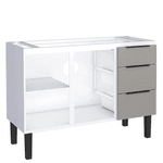 Gabinete Cozinha Aço Júpiter Flat Cinza 120 - COZIMAX