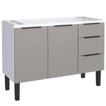 Gabinete Cozinha Aço Júpiter Flat Cinza 120 - COZIMAX