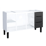 Gabinete Cozinha Aço Júpiter Flat Preto 150 - COZIMAX