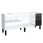Gabinete Cozinha Aço Júpiter Flat Preto 200 - COZIMAX
