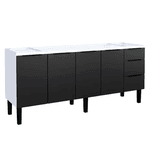 Gabinete Cozinha Aço Júpiter Flat Preto 200 - COZIMAX
