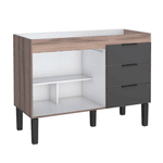 Gabinete Cozinha MDF Flamingo Tamarindo Com Preto 120 - COZIMAX