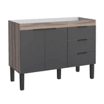 Gabinete Cozinha MDF Flamingo Tamarindo Com Preto 120 - COZIMAX