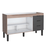 Gabinete Cozinha MDF Flamingo Tamarindo Com Preto 150 - COZIMAX