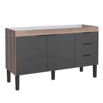 Gabinete Cozinha MDF Flamingo Tamarindo Com Preto 150 - COZIMAX