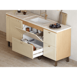 Gabinete Cozinha MDF Grou Jequitibá / Areia 150 - COZIMAX