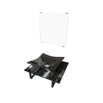 Kit Gabinete Vidro S40CQ Fumê Transparente 40cm - VMEX