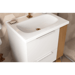 Gabinete Banheiro MDF Cosmos 60 Branco Com Jequitibá - COZIMAX