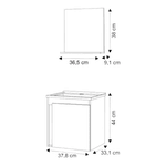 Kit Gabinete de Banheiro Onix Suspenso Preto - COZIMAX