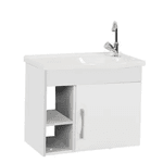 Kit Gabinete Banheiro Turim Suspenso Branco C/2 Nichos 55,5 - A. J. RORATO