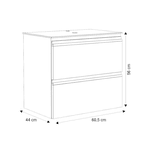 Kit Gabinete Banheiro Aço Gaia Branco 60 C/Tampo Preto + Espelheira + Cuba - COZIMAX