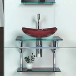 Kit Gabinete Vidro Advance Vermelho 50x40 - VB CRISTAIS