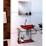 Kit Gabinete Vidro Advance Vermelho 50x40 - VB CRISTAIS