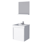 Kit Gabinete de Banheiro Onix Suspenso Branco - COZIMAX