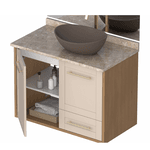 Gabinete Banheiro MDF Petúnia 80 Jequitibá / Areia - COZIMAX