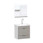 Kit Gabinete Banheiro MDF Roma 55,4 GIinduia (CINZA) - A.J. RORATO