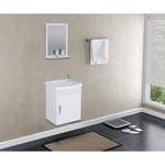 Kit Gabinete Banheiro MDF Siena Branco Suspenso 39 - A.J. RORATO