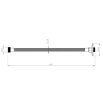 Rabicho Flexível Cromado 1700 1/2" 40CM 2390- LEÃO METAIS