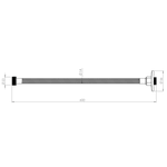 Rabicho Flexível Cromado 1700 1/2" 60 CM 2392 - LEÃO METAIS