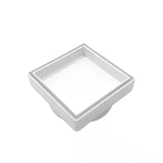Ralo Quadrado Invisível 15x15 Branco