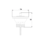 Válvula Inox De Escoamento Para Lavatório ABS 1" 5051 - GHELPLUS
