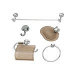 Kit Acessório ABS Para Banheiro Com 5 Peças Fumê - BELLO BAGNO
