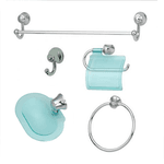 Kit Acessório ABS Para Banheiro Com 5 Peças Verde - BELLO BAGNO