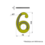 Número Residencial 6 ou 9 - ISERO