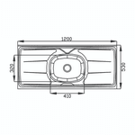 Pia Inox Concreto 120x53 C/Cuba N°4 - GHELPLUS