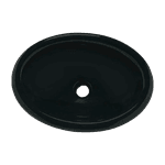 Cuba de Sobrepor Oval Preta 44X32cm IL6612