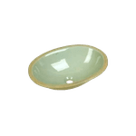 Cuba Embutida Oval Verde 49X36cm IL609