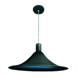 Pendente Chapeu Chines P/ 1 Lampada E27 Preto 40x38