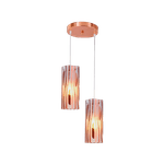Pendente Mirage ZB Cobre P/ 2 Lampadas E27 25x27