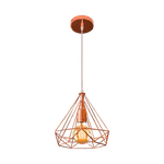 Pendente Tetra Cobre P/ 1 Lampada 23x25