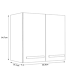 Armário Aéreo Aço Vênus Flat Branco 60cm - COZIMAX