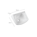 Lavatório De Plástico Branco 36cm 4,8L LV0 BR1 - ASTRA