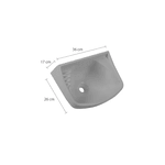 Lavatório De Plástico Cinza Claro 36cm 4,8L LV0 CZ - ASTRA