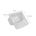 Tanque De Plástico TQ-0 47Cm Branco - ASTRA