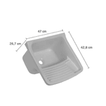 Tanque De Plástico TQ-0 47Cm Cinza Claro - ASTRA