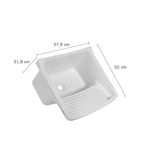 Tanque De Plástico TQ-2 58 Cm Branco - ASTRA