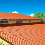 TELHA PVC COLONIAL PLAN ONDAS 242X088 COR TERRACOTA - AFORT